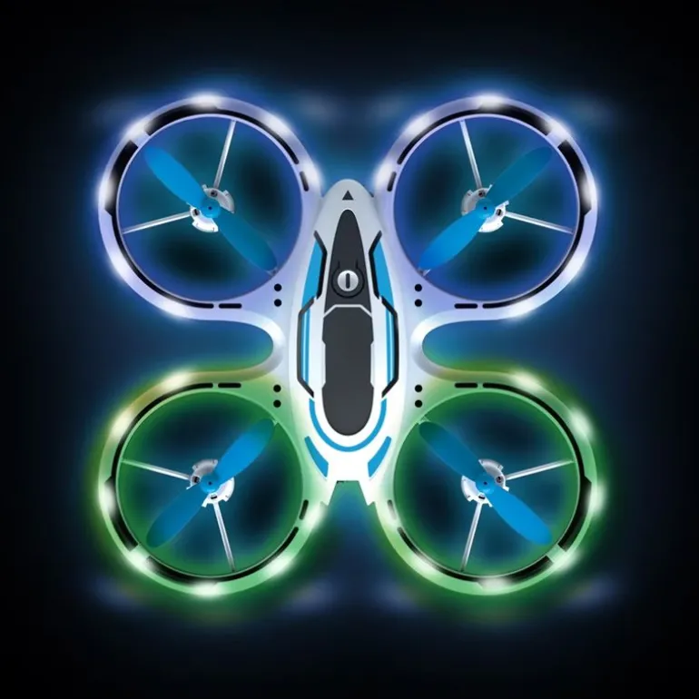 Silverlit Flybotic Drone m/ LED-lys - Neon Stunt