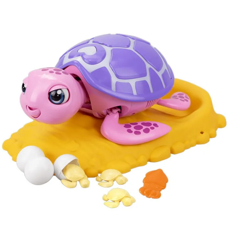Silverlit Interaktiv Rescue Turtle m/ 3 babyskilpadder - Rosa
