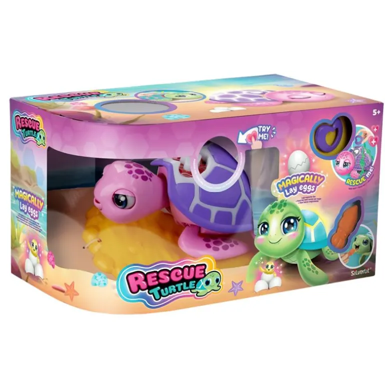 Silverlit Interaktiv Rescue Turtle m/ 3 babyskilpadder - Rosa