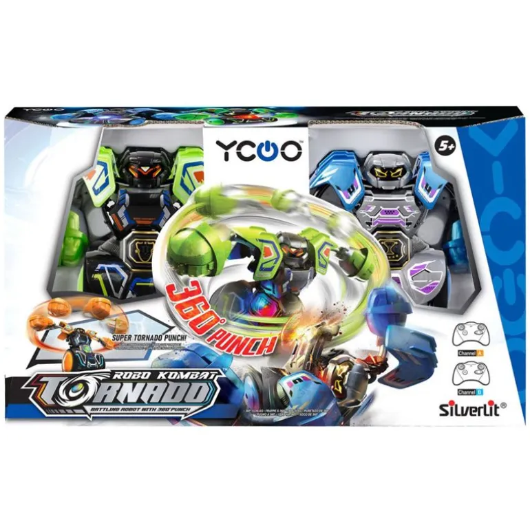 Silverlit Ycoo Robo Kombat Tornado Robotsett 2-Pakning - Grønn / Blå