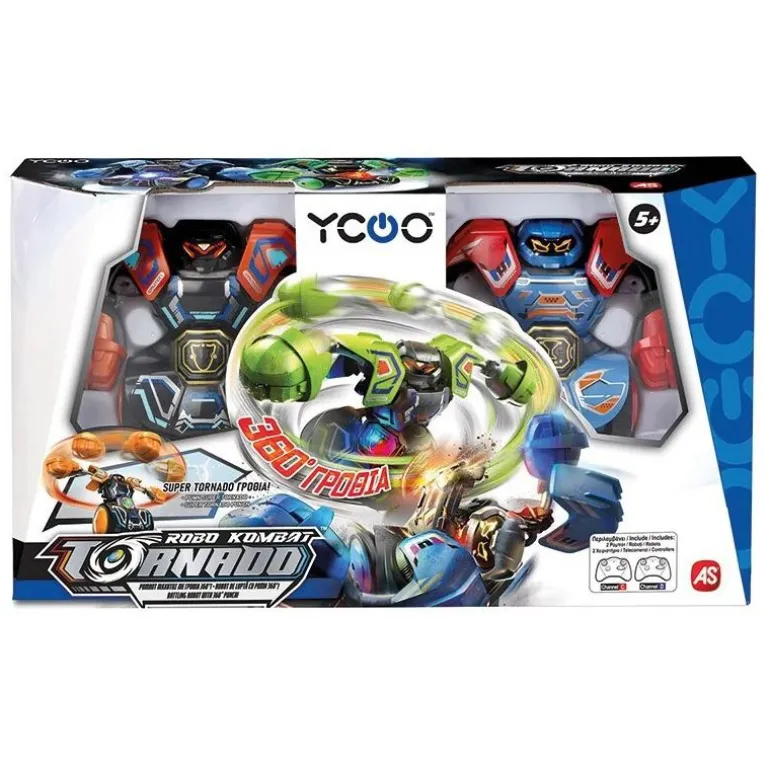 Silverlit Ycoo Robo Kombat Tornado Robotsett 2-Pakning - Svart / Rød