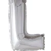 Sølv Folieballong Bokstav 41cm - L