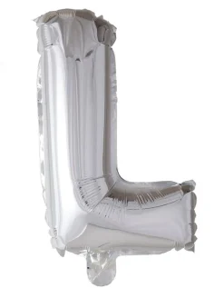 Sølv Folieballong Bokstav 41cm - L