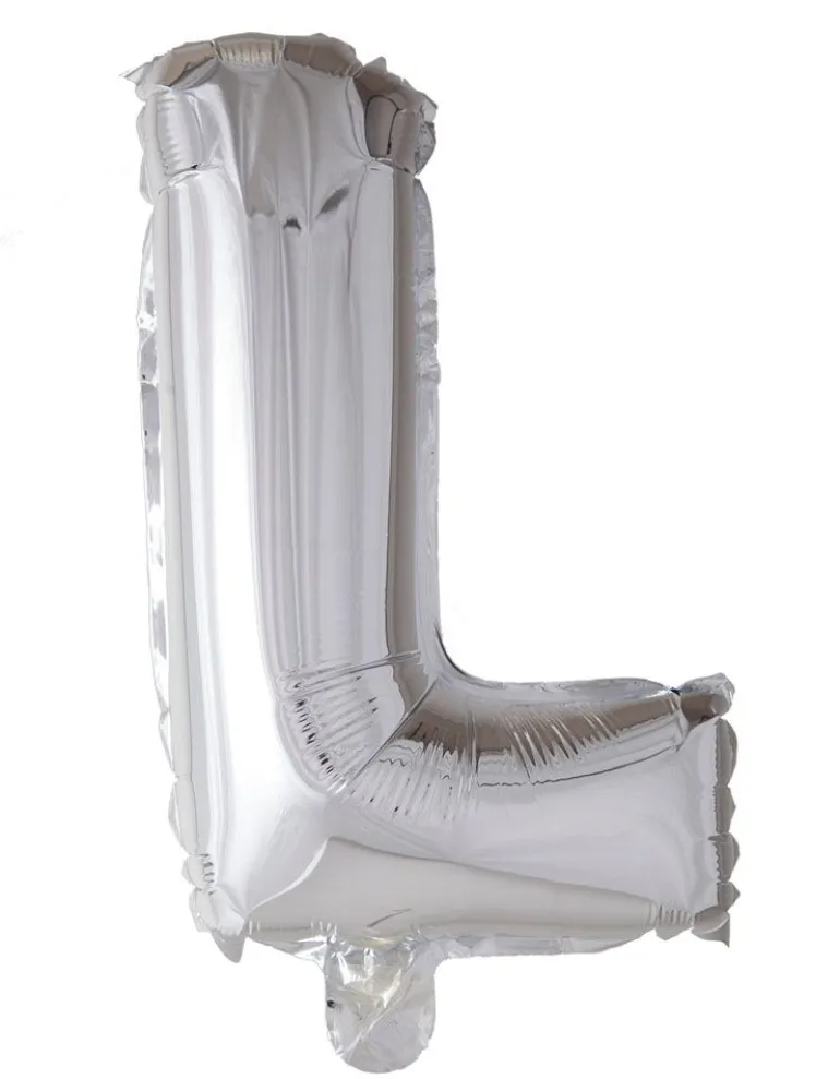 Sølv Folieballong Bokstav 41cm - L