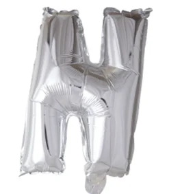 Sølv Folieballong Bokstav 41cm - N