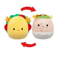 Squishmallows Flip-A-Mallow Plysjbamse 13cm - Tex Taco / Bernardo Burrito