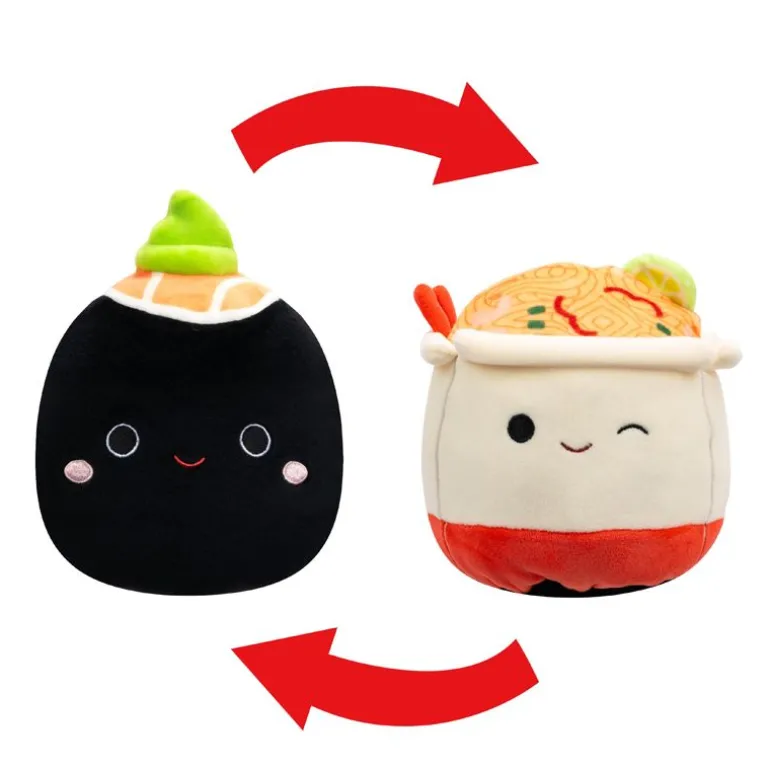 Squishmallows Flip-A-Mallow Plysj 13cm - Shozo Nori Sushi / Daley Takeout Noodle