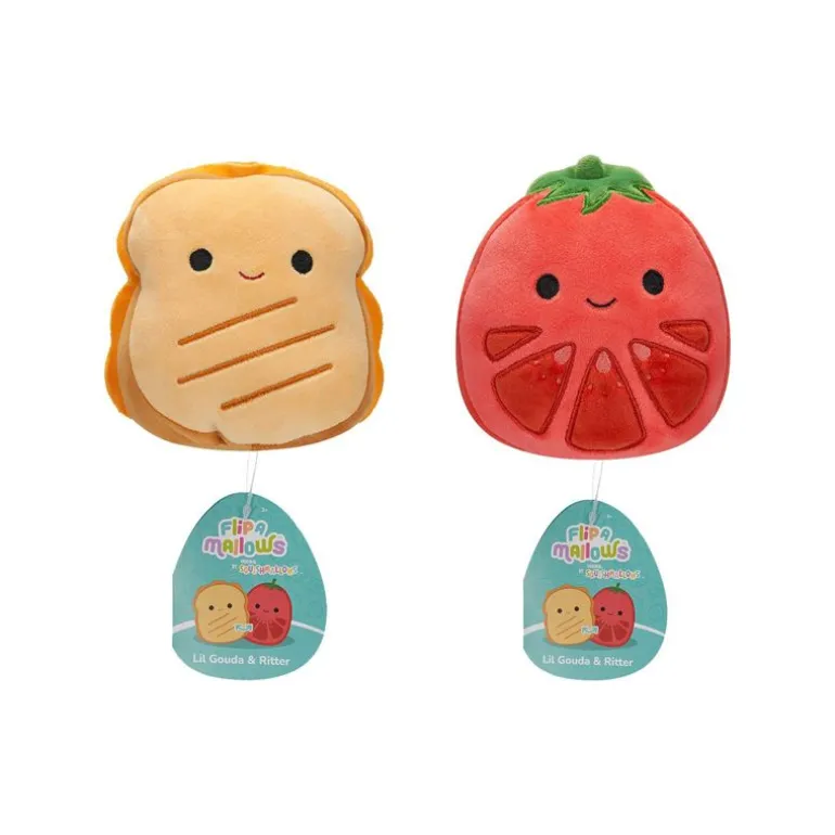 Squishmallows Flip-A-Mallows Plysjbamse 13cm - Lil Gouda og Ritter