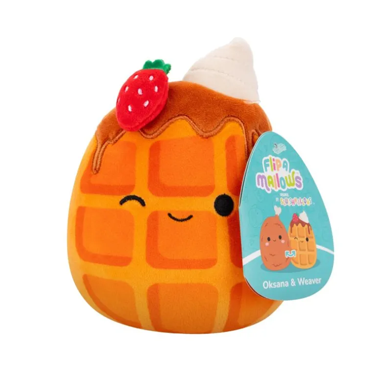 Squishmallows Flip-A-Mallows Plysjbamse 13cm - Oksana og Weaver