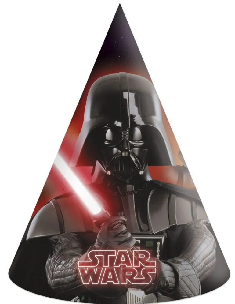 Star Wars Bursdagshatter 6 stk