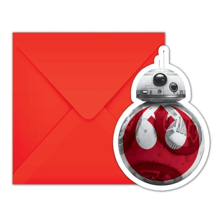 Star Wars Invitasjoner med konvolutt 6 stk