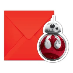 Star Wars Invitasjoner med konvolutt 6 stk