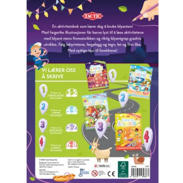 Tactic Aktivitetsbok Vi Lærer Oss: Blyantkontroll 3-5 år
