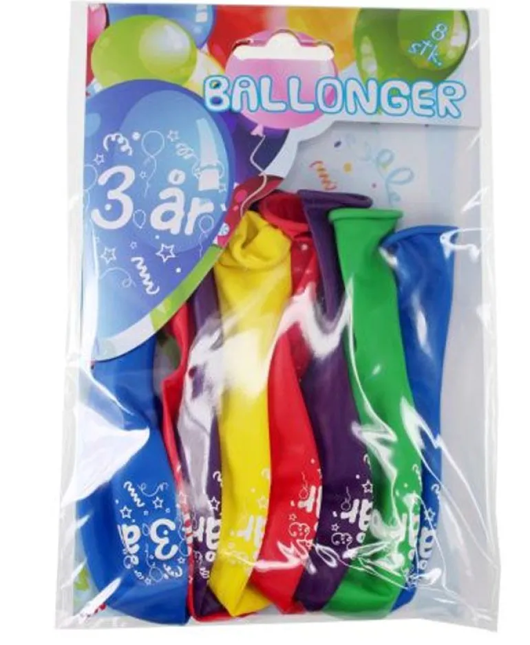 Tinka Ballonger 8 pk - 3 År