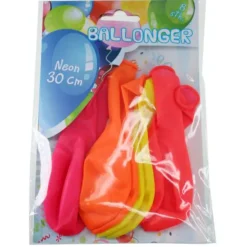 Tinka Ballonger 8-pakning - Neon farger