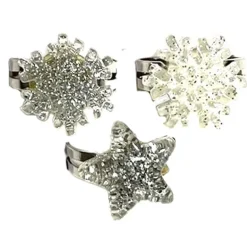 Tinka Beauty Jul Glitrende Ringer 3-Pakning