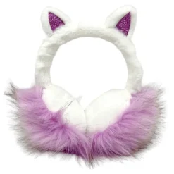 Tinka Beauty Ørevarmere m/ ører - Hvit / Lilla