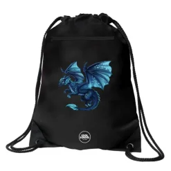 Tinka Cool School Gymbag 34x45cm - Blå Drage