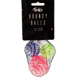 Tinka Stripete Sprettball 3stk - Rosa, Blå og Grønn