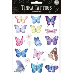 Tinka Tattoo Midlertidig Tatoveringer - Sommerfugler