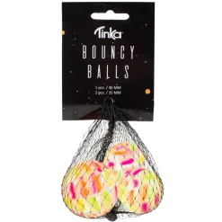 Tinka Transparant Sprettball 3stk - Fargerikt Mønster