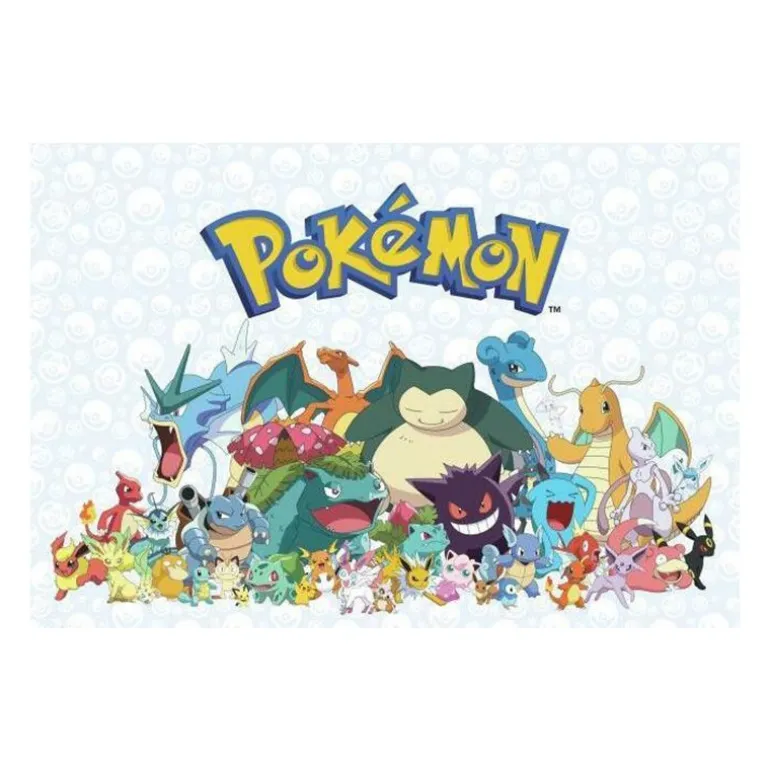 Veggdekor Klistremerker 65x91cm - Pokémon Karakterer