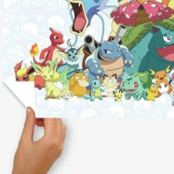 Veggdekor Klistremerker 65x91cm - Pokémon Karakterer