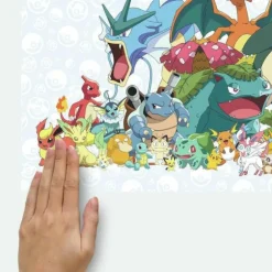 Veggdekor Klistremerker 65x91cm - Pokémon Karakterer