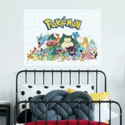 Veggdekor Klistremerker 65x91cm - Pokémon Karakterer